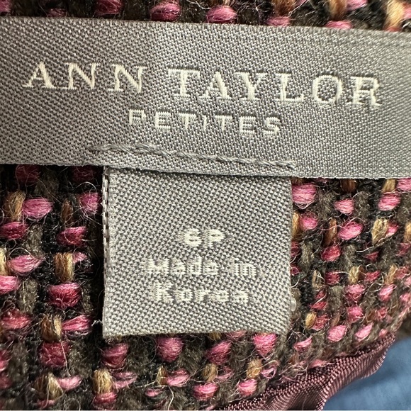 Ann Taylor Petites 6P tweed pencil skirt, textured, wool blend, gorgeous - Picture 5 of 11